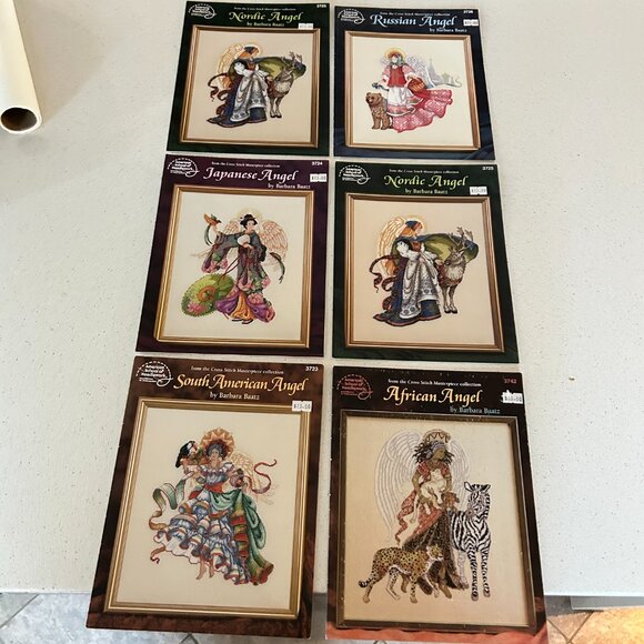 Vintage Barbara Baatz Angel Collection Cross Stitch Books Lot of 6 by ASN Unused - Picture 8 of 10